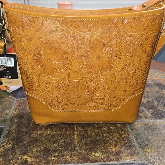 Frye Melissa Hand Tooled Leather Crossbody - Picture 2 of 7